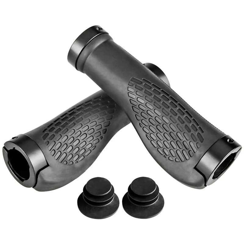 Puños para manillar de bicicleta, antideslizantes, de goma de doble bloqueo, ergonómicos, piezas de ciclismo de montaña