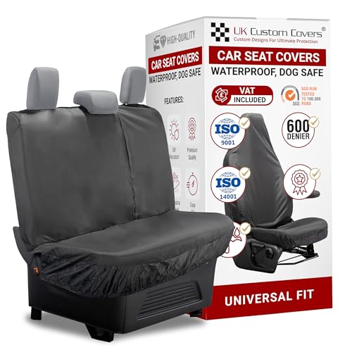 UK Custom Covers Funda universal para asiento de coche, resistente al agua, funda de asiento de coche para perro con ajuste universal para todo tipo de clima para fundas de asiento trasero (trasero
