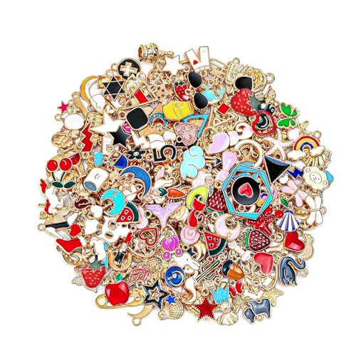 JOOTUEPO 50 Pièces Pendentif, Breloques Mixtes, Inoxydables - Vente en Gros de Fournitures Artisanales pour Boucles d'Oreilles, Bracelets, Colliers