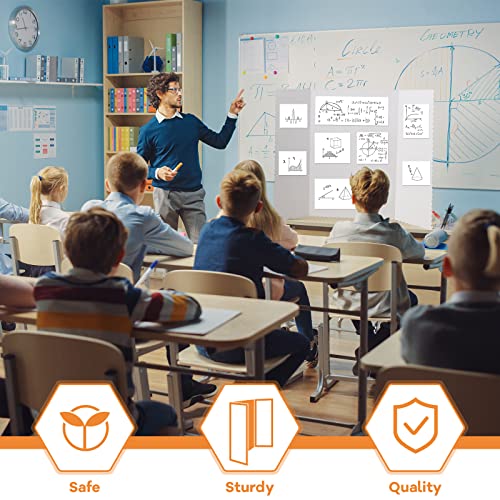 Image of Ctosree 50 Pcs 48 x 36 Inch Tri Fold Poster Board Bulk for Display,White | Science Fair Project,Classroom Display Paperboard, Single Wall Build, Lightweight Presentation Board,3 Panels