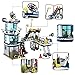 City Police Station STEM Building Sets, Compatible with Lego Military Helicopter Airplane,Boats Ship, Swat Team,Building Kit for Kids, 565 PCS Best Gift for 6-10 Boys