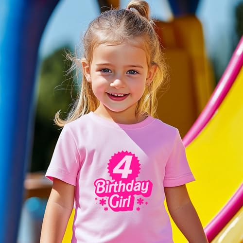 Image of Birthday Girl Shirt 2nd 3rd 4th 5th 6th Girls Happy Birthday Outfit Tshirts Girl Second B-Day Party Tee Tops Two
