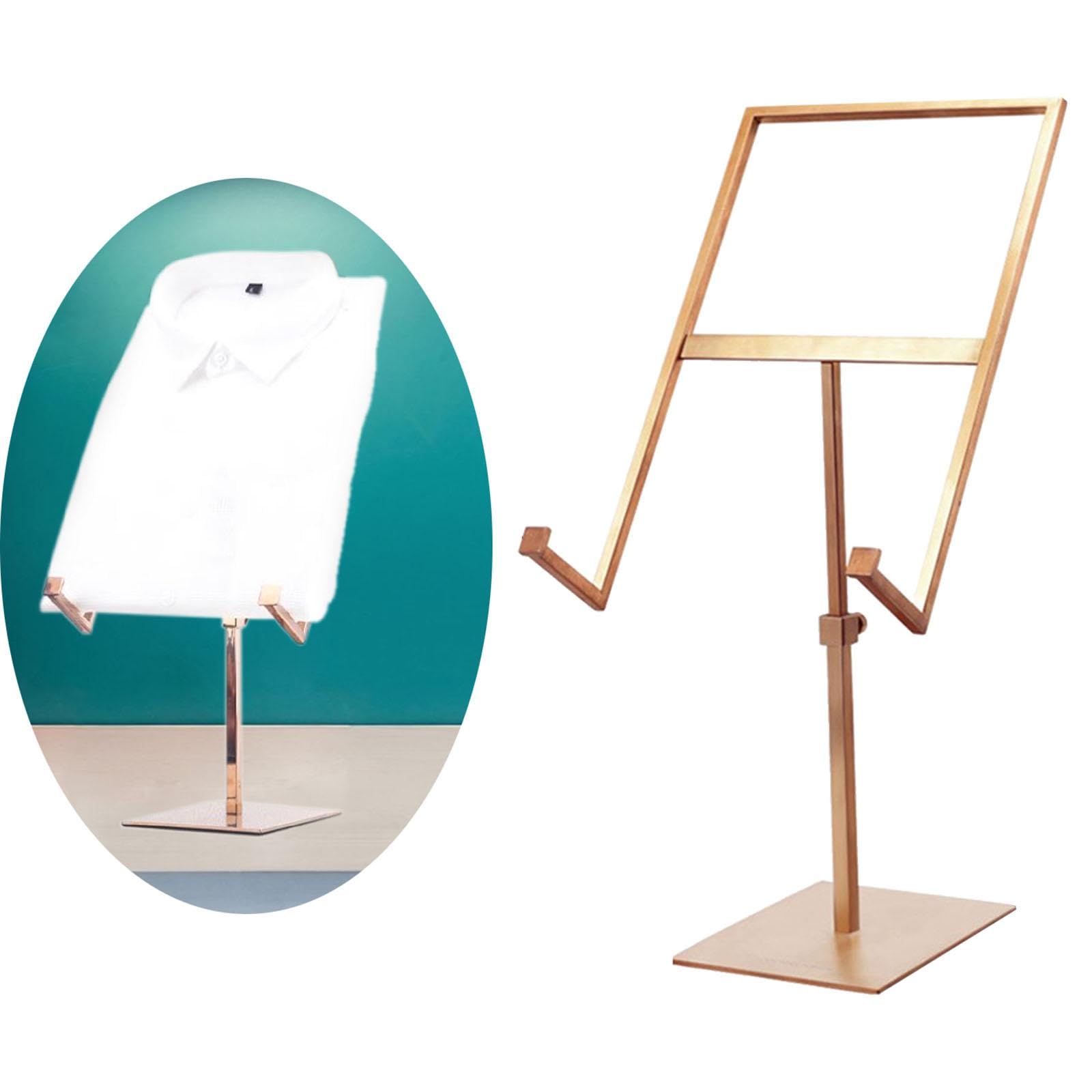 Qianly Shirt Display Stand Countertop Shirt Rack, Retractable Clothing Display Props Clothes Display Holder for Tabletop, Boutique