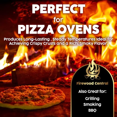 Firewood Central Kiln-Dried PA Ash – 8” Splits (30–35 Pieces) – Mild Smoking Wood for Pizza Ovens, BBQ & Fire Pits – Easy Light, Low Smoke, USA Sourced