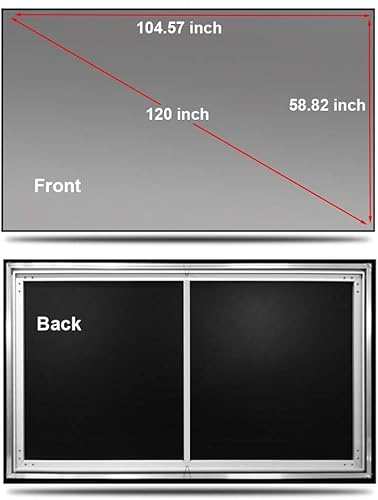 Miniatura 6 de Pantalla ALR para proyector UST, pantalla de proyector de marco fijo ALR de 120 pulgadas, montaje en pared 169 8K4K 3D, pantalla de proyección gris,