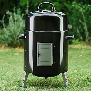 Captiva Designs 17-Inch Outdoor Vertical Smoker, Wood Chunks Smoker with Thermometer for Outdoor Cooking,Grilling,Picnic,Camping and Party