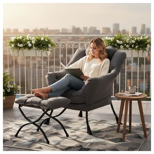 Tiita Modern Lazy Chair with Ottoman