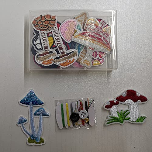 12 Pieces Mushroom Patches Iron On For Clothing,Mini Size Embroidered Iron On Patch Set,Nature Patches Kit Fit For Clothes Jeans Backpack Dress Hat Pants Shoes Bag Curtain & Arts Crafts Diy #TOP7