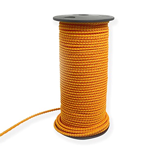 X MONSTER Throw Line 3mm X 200 ft 100% polyethylene Rope for Arborists, Best for Tree Climbing, High Limb Throwing, Outdoor General Purpose (Orange, 200)