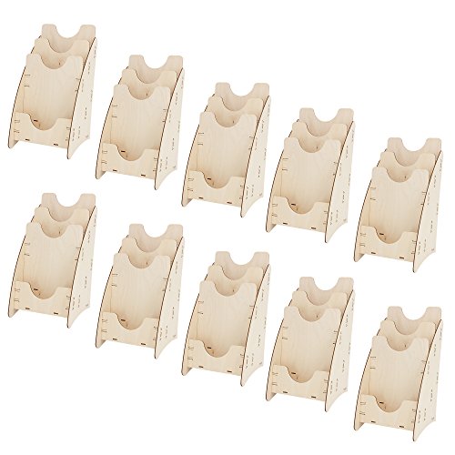 MYORGA no.6 - Prospektständer Holz DIN A4 3-Fach - 10 Stück - Prospektaufsteller - Prospektbox - Briefablage - Made in Germany Cover