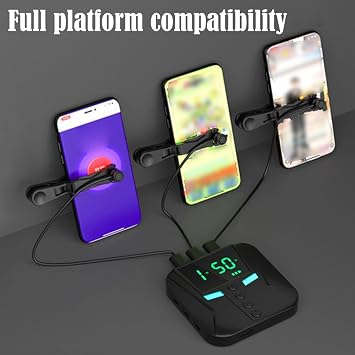 Auto Clicker for Phone,Automatic Phone Screen Tapper Set,Simulated Finger Continuous Clicking,1s 50 Clicks Type-c Rechargeable Easy Clip-on Clicker,Fast Click for Gaming, Live Broadcasts (1 set)