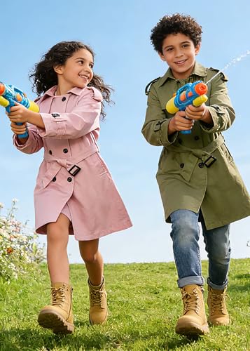 Image of Cromoncent Kids Rain Jacket, Raincoats Lightweight Waterproof Trench Coat for Boys Girls