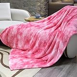 obinsm Warm Blanket Pink Soft Fleece Blankets Throw Blankets for Bed