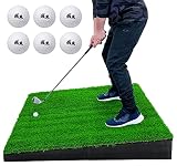 Golf Style 傾斜 ゴルフマット 120×120cm PGAプロと共同開発 特許取得 マット 大型 斜面 アプローチ ショット 練習用 屋外用 人工芝 ラフ芝 35mm ゴルフボール 専用バッグ付き Cボールセット GS-slp120r EVA