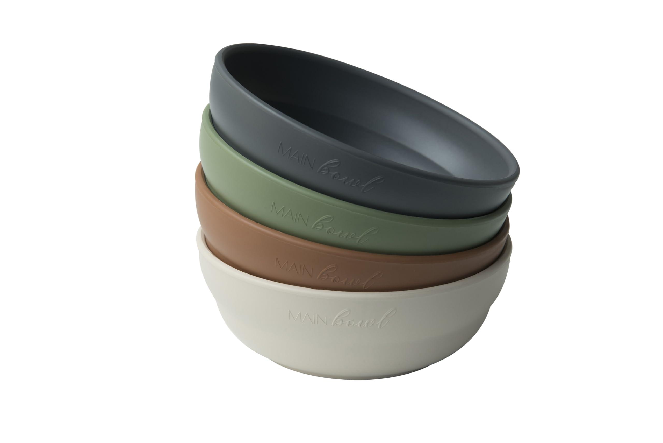 reMAIN Unzerbrechliche Schüsseln 4er Set (450 ml) – BPA-frei, spülmaschinenfest – Ideal für Kinder, Camping & Outdoor – Bruchfeste Bowls aus recyceltem Kunststoff (Made in Germany) (Gemischt)