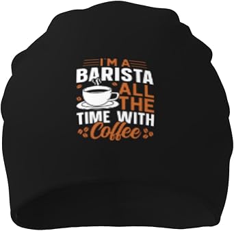 Im A Barista All The Time with Coffee Beanie Hat for Women Men Warm Skull Caps Slouchy Knit Beanie Hat