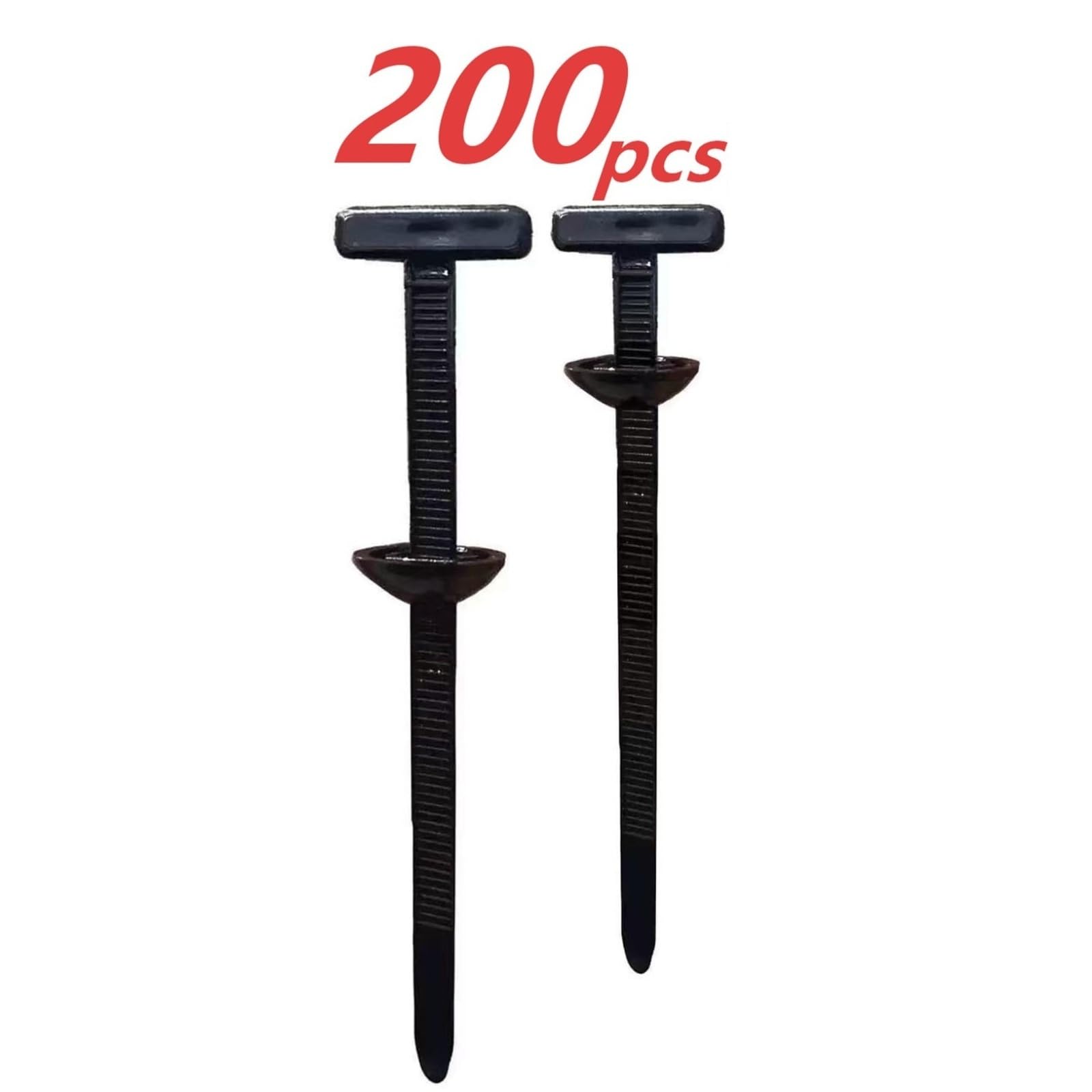 Verbesserte Nylon-Kabelbinder, Selbstsicherndes T-Nieten-Kabelbinder-Set for Die Reparatur Von Kofferraum-Stoßstangen, Heim- Und Garagenautos(200pcs)