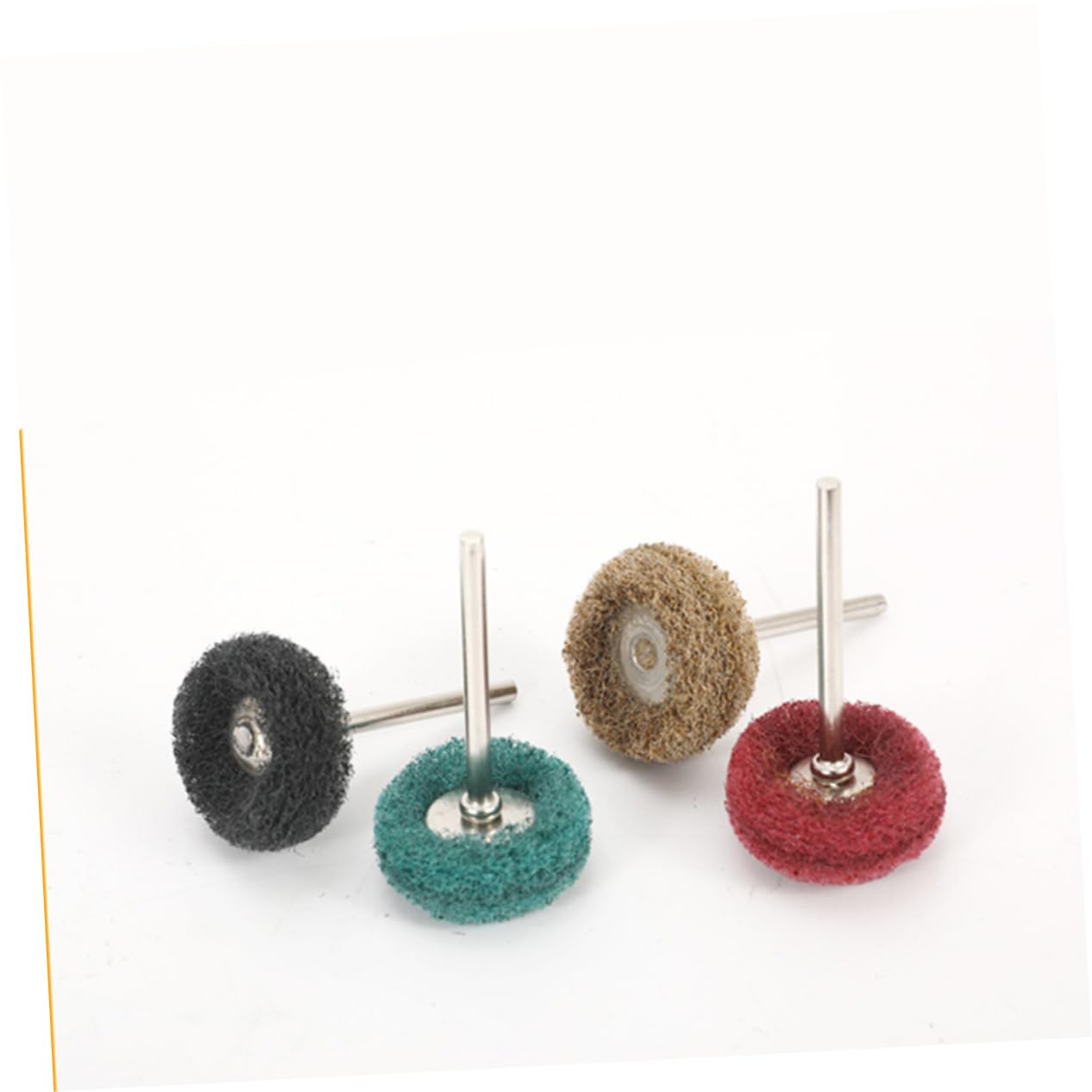 ARTIBETTER 240pcs Nylon Polishing Wheel Rotary Tools Buffing Wheels Red Yellow Green Black for Efficient Polishing Deburring and Finishing