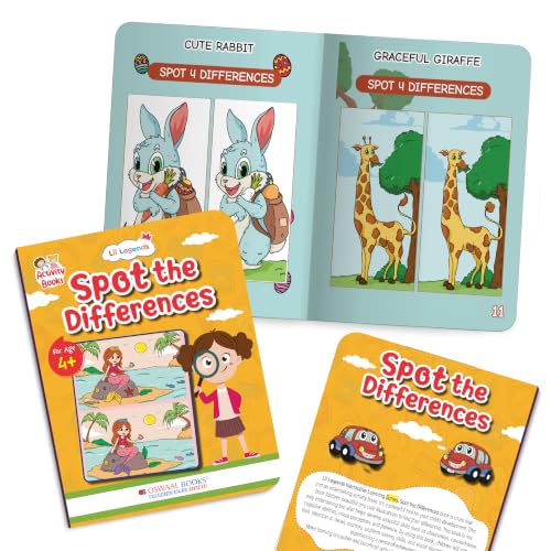 Image of Oswaal Lil Legends Interactive Learning Activity Book - Spot the Difference for Kids Age 4+ Years | Fun Puzzles to Boost Observation and Concentration | Brain Games for LKG /UKG /Lower Primary