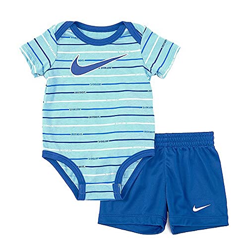 Image of Nike Baby Boys Just Do It Short Sleeve Bodysuit & Shorts 2 Piece Set
