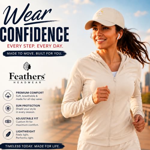 Image of Feathers Cotton Cap for Men & Women | Adjustable Baseball Unisex Caps | Breathable Outdoor Running, Gym & Travel Hat | Styles Cap for Men