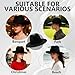 Unisex Classic Manhattan Structured Trilby Fedora Hat Wide Brim Felt Fedora Hat Cap Jazz Hat Black