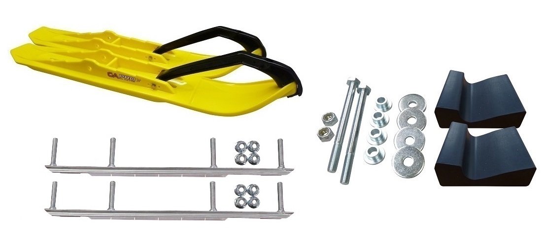 C&A Pro Yellow XCS Snowmobile Skis w/ 9