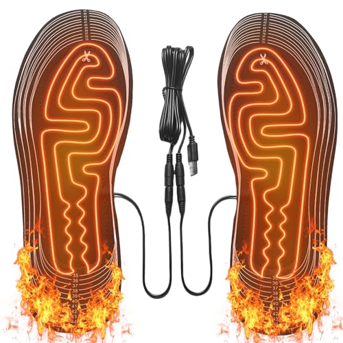 Solette riscaldate per uomo e donna, ricaricabili tramite USB, lavabili e tagliabili, per caccia invernale, sci, pesca, escursionismo