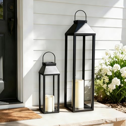 Large Waterproof Solar Lanterns Set of 2
