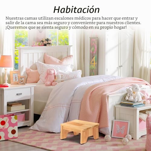 Taburete de madera de roble macizo de 16 cm de calidad prémium 6