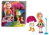 Pink Streaked Blonde Chelsea Doll, 5.5 inches tall with Tambourine and Fashion Accessories Playset ,2017 Edition, Complete with