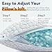 QUTOOL Cooling Pillow for Sleeping, CertiPUR-US Shredded Memory Foam King Pillows Set of 2, Cool Pillow for Hot Sleepers Adjustable Firm Pillow for Side, Back, Stomach Sleepers Soft Yet Support, White