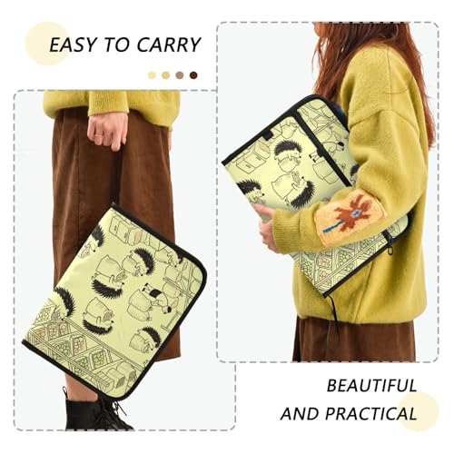 Carpeta clasificadora A4 organizador de papel de 13 bolsillos archivador con cremallera verde 4