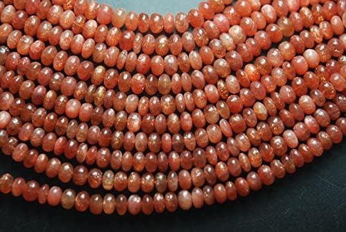 Sunstone 10mm rondelles lisses pierre naturelle fil perles 8 pouces - 5