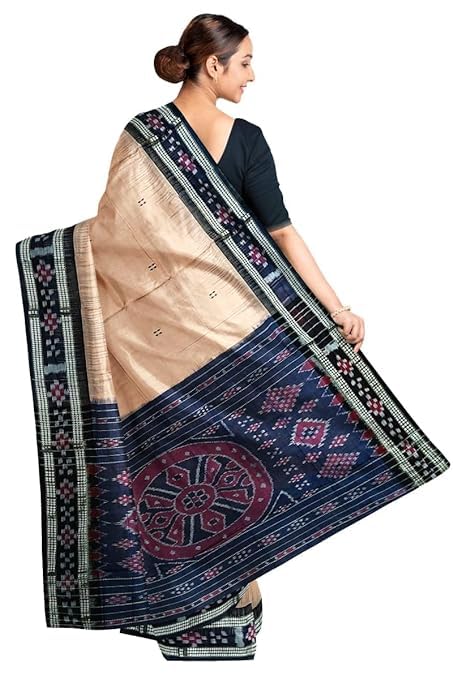 Image of Sambalpuri Cotton Saree of Odisha Ikkat Orissa Traditional Handloom Sari | Bomkai | Pata | Nuapatana | sambalpuri saree | khandua patta sare | without Blouse JH799