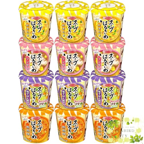 エースコック スープ春雨 ４種類 詰め合わせ （かきたま・坦坦味・柚子ぽん酢・ワンタン）各３個計１２個セットのサムネイル