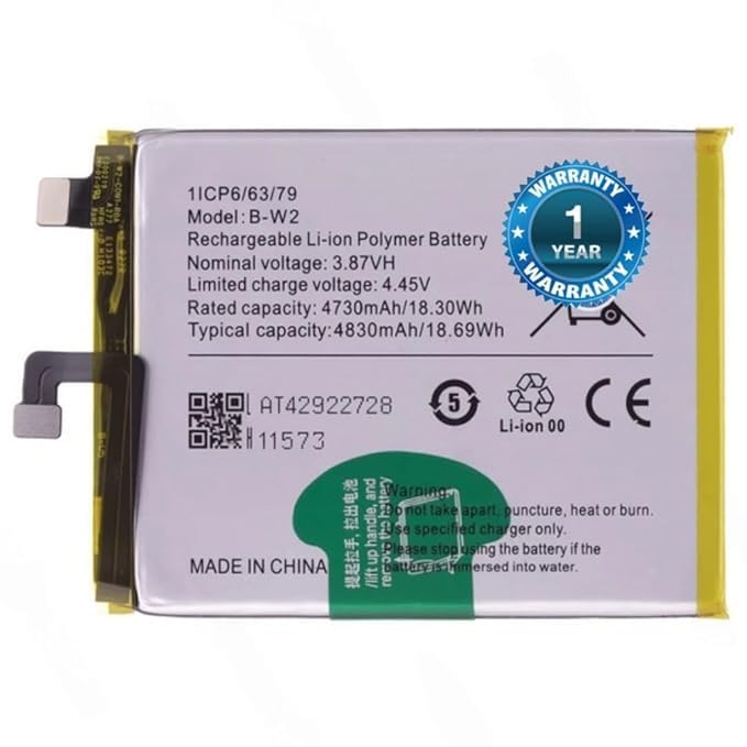 Image of Original B-W2 Battery for Vivo V25 Pro (V2158) - 4830mah Battery with 1 Year Warranty****(B2825)