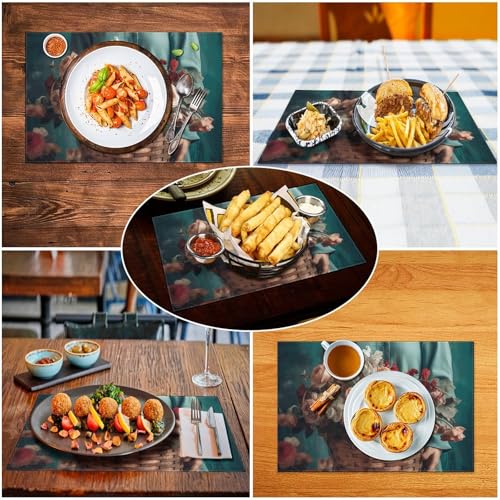 Set de table antidérapant lavable pour protéger des taches - 6