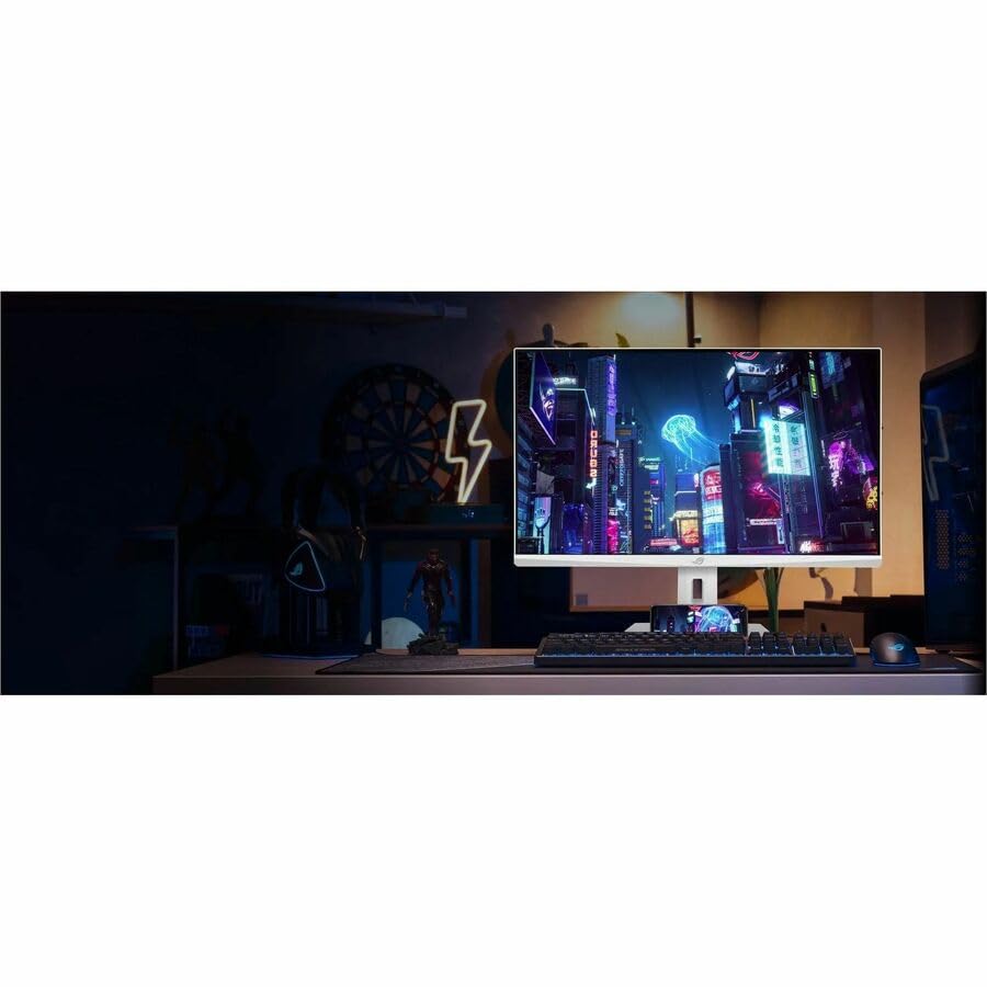 Image of ASUS ROG Strix 25 inch (24.5-inch viewable) 1080P HDR Gaming Monitor (XG259QNG-W) - White, Full HD, 380Hz, 0.3ms, Fast IPS, Low Motion Blur Sync, FreeSync Premium, DisplayWidget, Ergonomic, 3 yr Warranty
