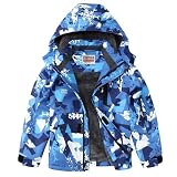 WULFUL Boy’s Winter Waterproof Ski Coat Kids Thick Fleece Snow Jacket Outdoor Windproof Coat