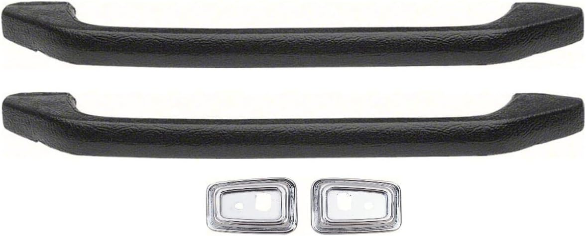 OER Deluxe Interior Grab Handle and Bezel Set 1968-1969 Chevy Camaro (Black)