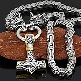 Thors Hammer: In der nordischen Mythologie wird Thors Hammer als eine der furchterregendsten Waffen beschrieben, die Berge rasieren kann. Die Inspiration für Wolf King Chain wurzelt in den Greifbestien der Wikinger. Wir entwerfen eine Königskette mit...