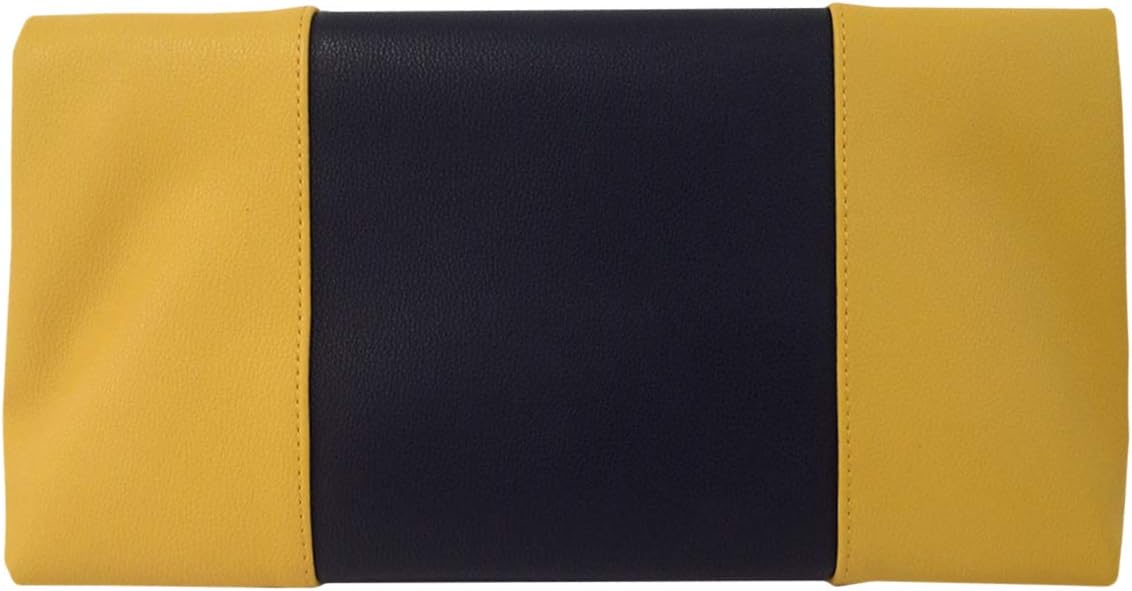 JNB Color Block Fold Over Clutch