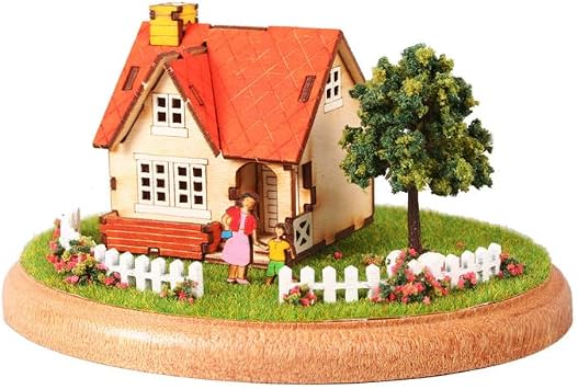 Young Modeler Hobby Wooden Model Kits Mini Diorama Sweet Home Kit