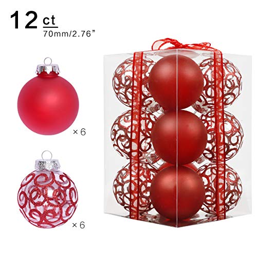 image for Super Holiday 12ct Christmas Ball Ornaments, 2.76