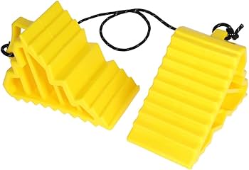 Amazon | エーモン(amon) タイヤストッパー 黄色 ロープ付属 タイヤ