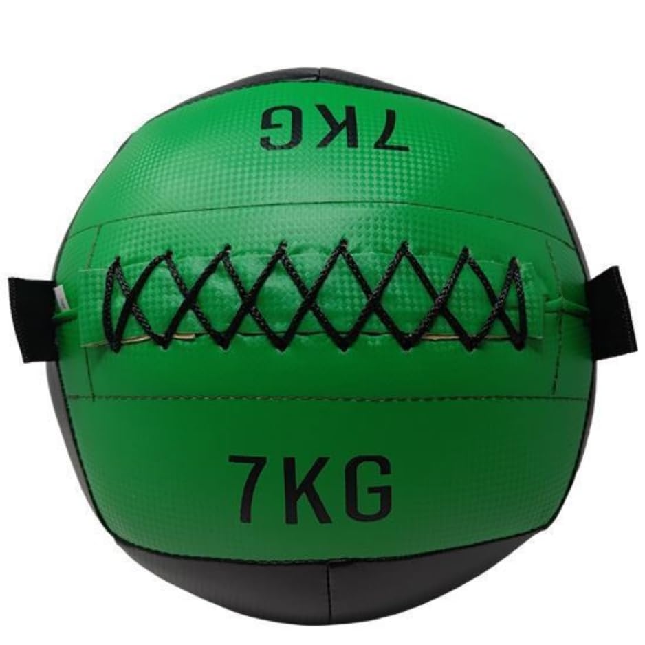 Palla medica fitness 7 Kg wall ball Multifunzione, Palla medica 7 kg in Ecopelle, Gym ball palle mediche crossfit