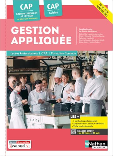 livre Gestion appliquée - CAP Cuisine et CAP Commercialisation et Services en HCR