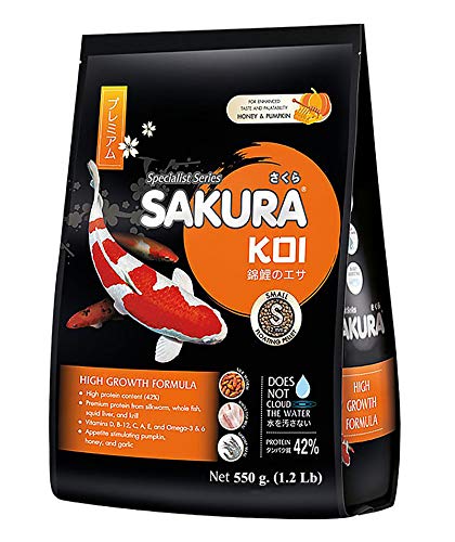 Sakura Koi & Goldfish Food Floating Pellets S High Protein 42% Highly Nutritious