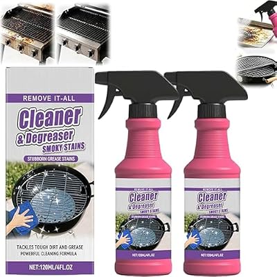 Fast-Acting Heavy-Duty Grill Degreaser Spray-BBQ Grill Cleaner, Grill Cleaner for Outdoor Degreaser Cleaner Spray (2pcs)